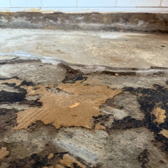 Asbestos in school flooring