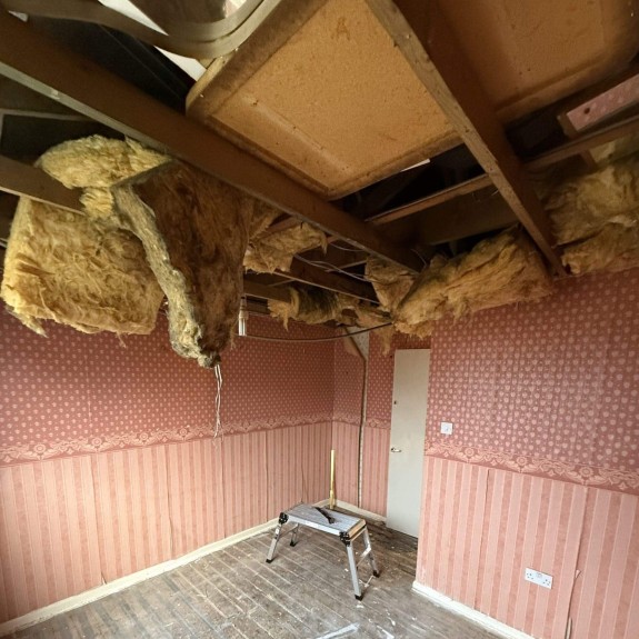 Asbestos in roof of Wigan property