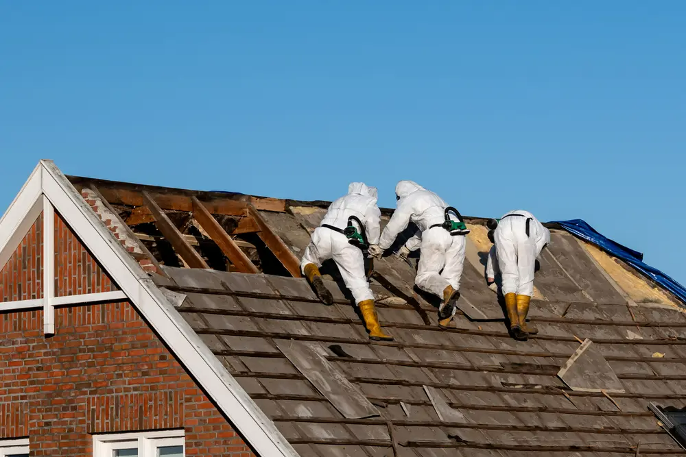 Asbestos roof removal